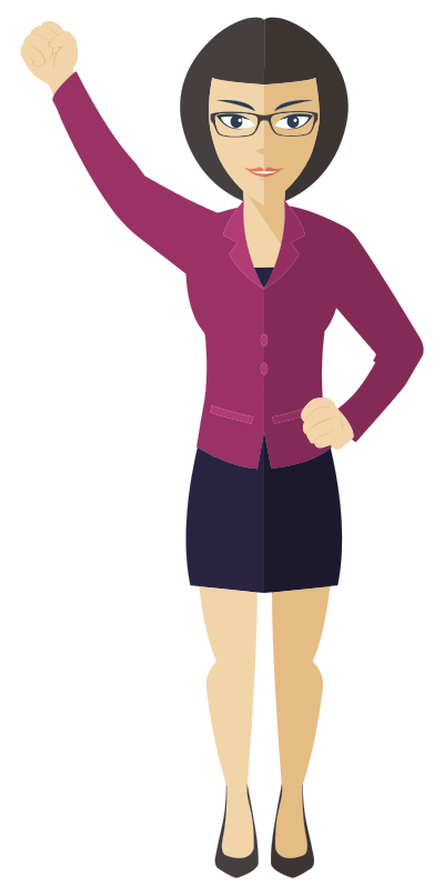 Flat Shaded Business Woman 2 clipart