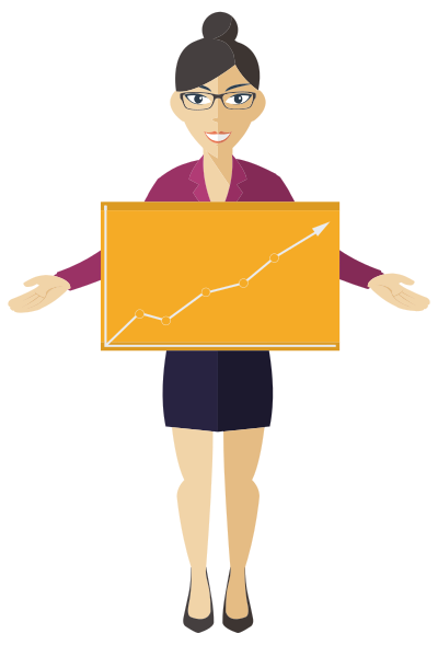 Flat Shaded Business Woman 3 clipart