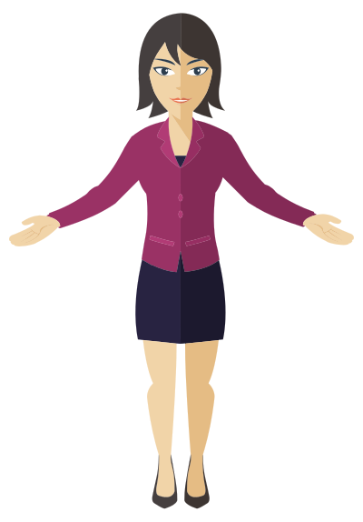 Flat Shaded Business Woman 4 clipart
