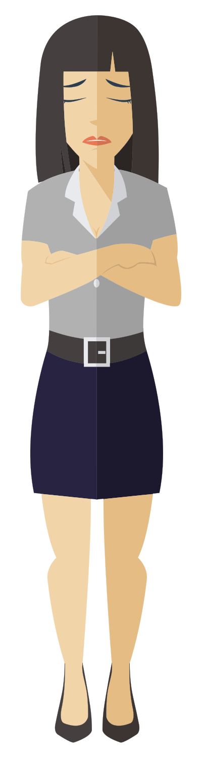 Flat Shaded Business Woman 5 clipart