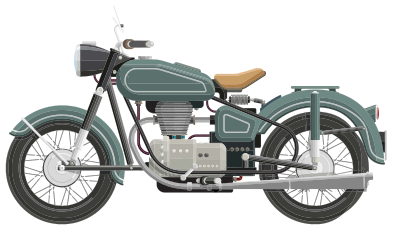 Flat Shaded Classic Motorcycle clipart