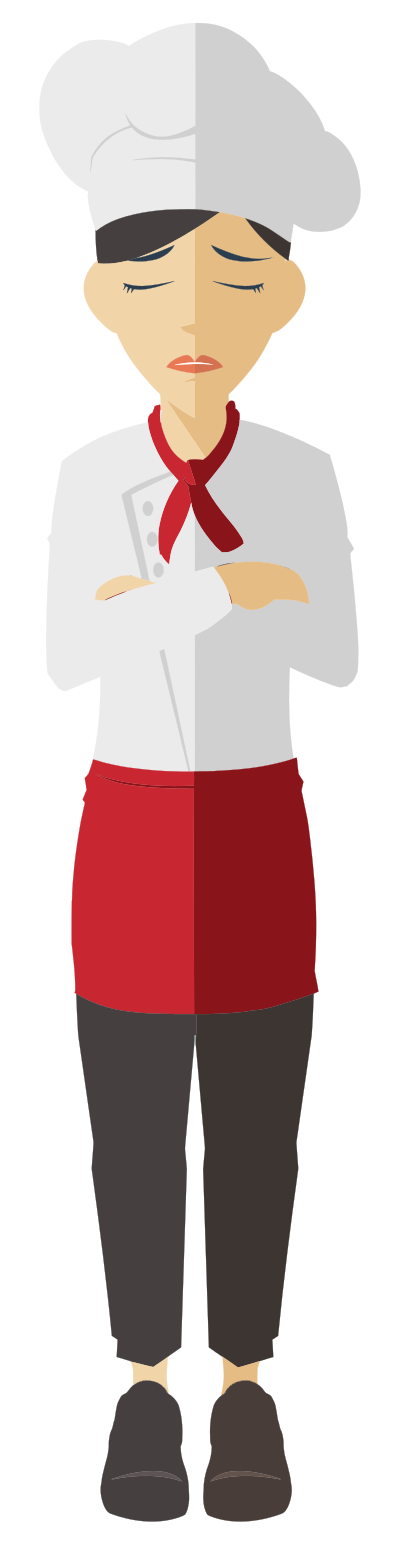 Flat Shaded Female Chef 2 clipart
