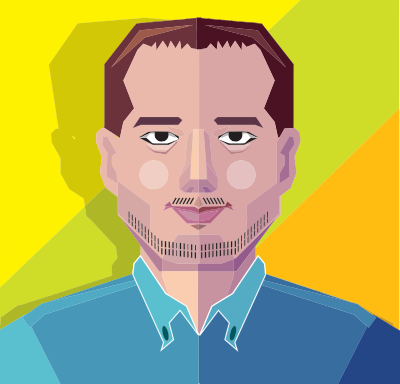 Flat Shaded Male Avatar 4 clipart
