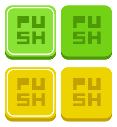 Flat Shaded Minimal Game UI Button clipart