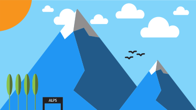 Flat Shaded Mountains clipart