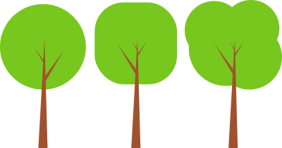 Flat Tree clipart