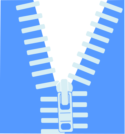 Flat zip clipart