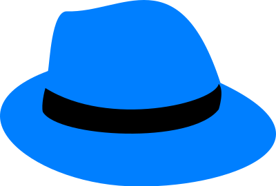 Flatten blue fedora clipart