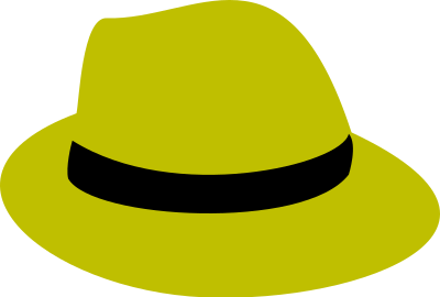 Flatten yellow fedora clipart