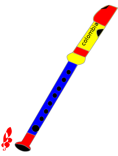 Flauta colombiana clipart