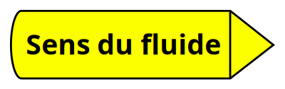 Flèche sens du fluide clipart