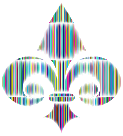Fleur De Lis Stylized Prismatic clipart