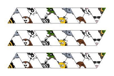 Flexagon recto animals clipart