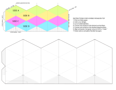 Flexible Hexagon Paper Toy clipart