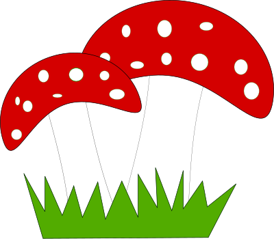 Fliegenpilz (fly amanita) clipart