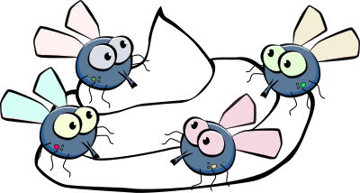Flies on a turd clipart