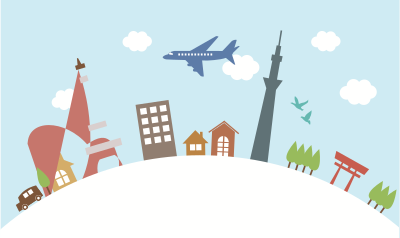 Flight to Tokyo clipart