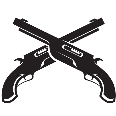 Flintlock pistols clipart