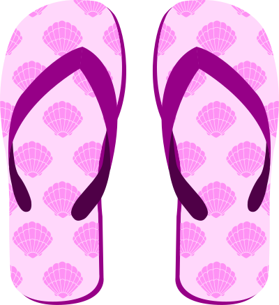 Flip flops 2 clipart