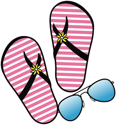 Flip-Flops and Sunglasses clipart