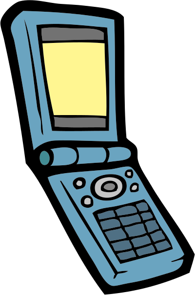 Flip phone clipart