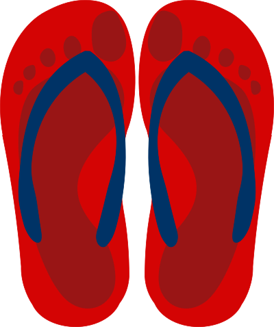 Flipflops 10 clipart