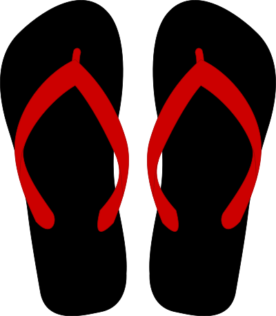 Flipflops Black and Red clipart