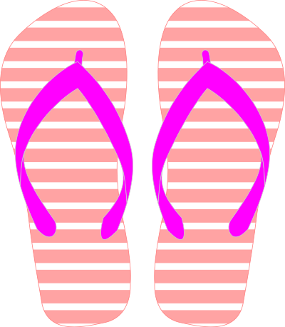 Flipflops with Pink Strap clipart