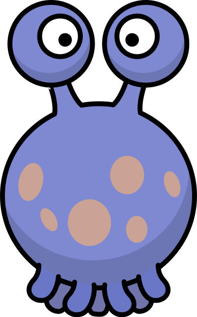Floating alien clipart