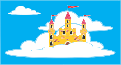 Floating Cloud Castle clipart