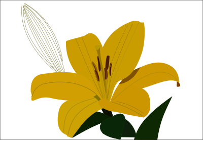 Flor amarela clipart