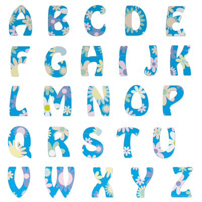Floral Alphabet clipart