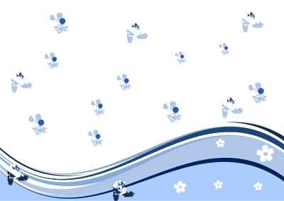 Floral Background Blue A6 clipart