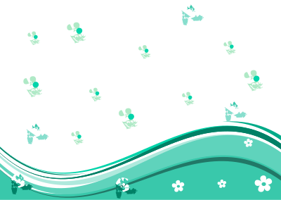 Floral Background Green A6 clipart