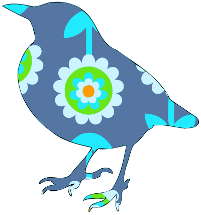 Floral bird 1 clipart
