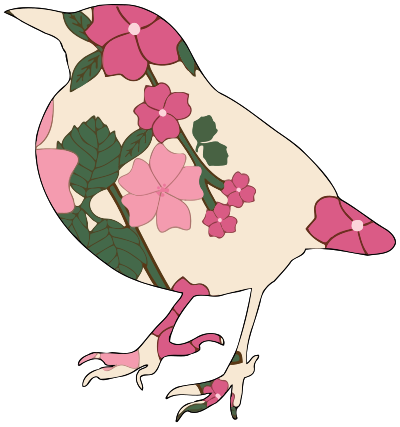 Floral bird 3 clipart