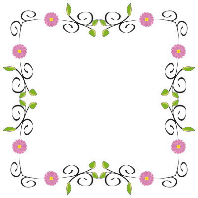 Floral Border Extended clipart