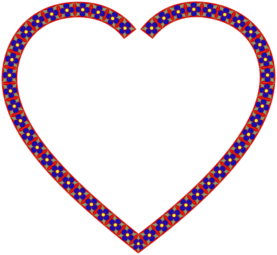 Floral Border Heart 2 clipart