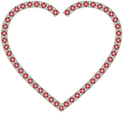 Floral Border Heart clipart