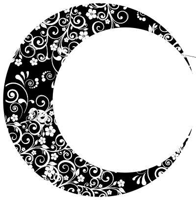 Floral Crescent Moon Mark II clipart