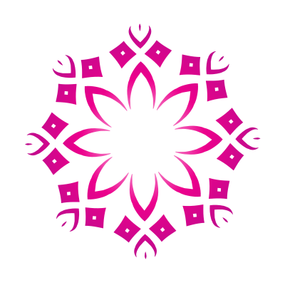 Floral decoration pink colour clipart
