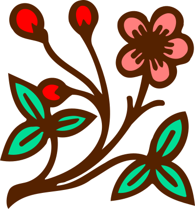 Floral design 100 (colour) clipart