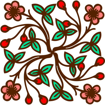 Floral design 100 (version 2, colour) clipart