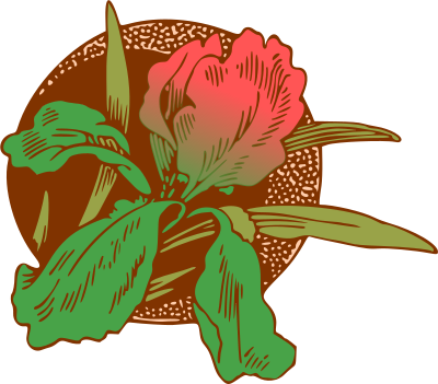 Floral design 76 (colour) clipart
