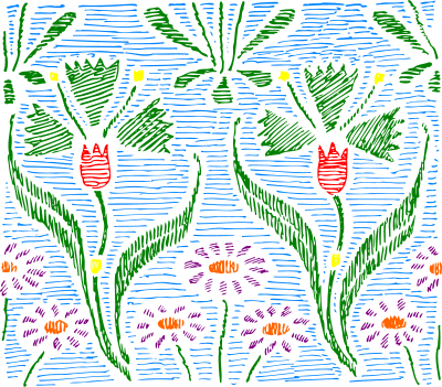 Floral design 80 (colour) clipart