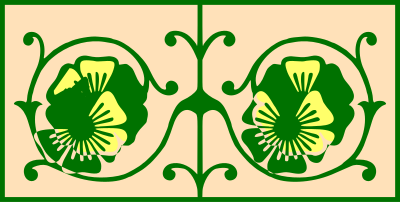 Floral design 96 (colour) clipart