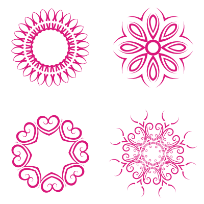 Floral design elements clipart