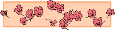 Floral divider (colour) clipart
