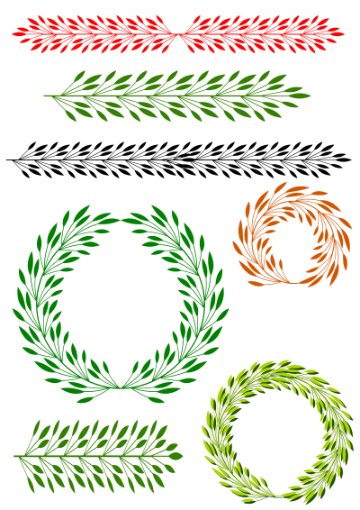 Floral elements 1 clipart