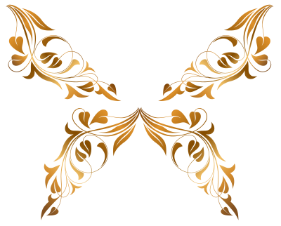 Floral Flourish Butterfly clipart